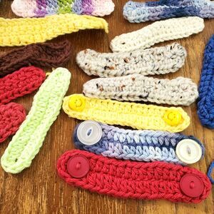 Lot of 56 Crochet Ear Savers Protector Face Mask Extender Strap Holder Medium